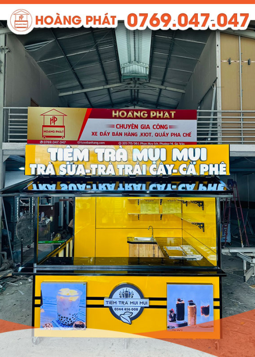 Kiot bán cafe trà sữa 2m x 1m6 K415