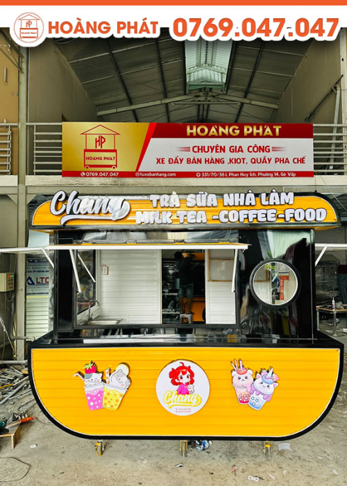 Kiot vàng bán trà sữa 2m5 x 2m K352