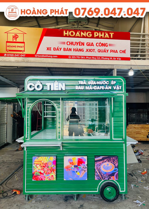 Kiot trà sữa nước ép 1m8 x 1m8 K358