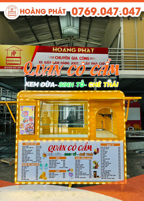 Kiot bán sinh tố trà sữa 2m2 x 1m6 K413