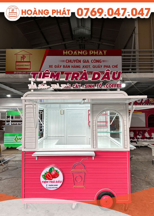 Kiot bán trà dâu 2m x 2m K412