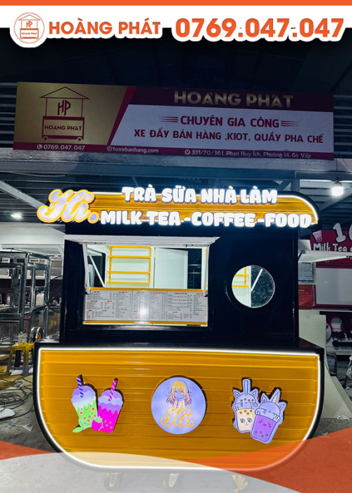 Kiot trà sữa 2m2 x 2m K332