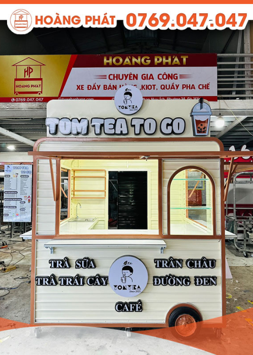 Kiot bán trà sữa 2m x 1m8 K411
