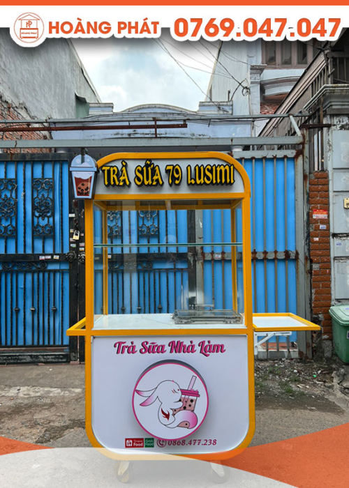 Xe trà sữa nhỏ 1m x 60 x 2m XTS435