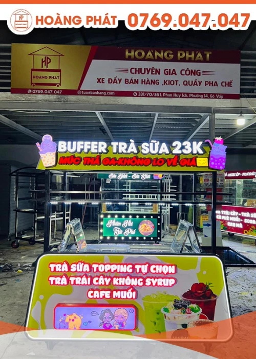 Xe Trà Sữa Topping 1m6 x 60 x 2m XTS269