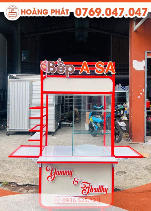 Xe bán hàng ăn 1m x 60m x 2m XBH253