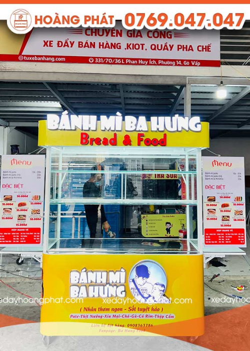 Xe Bánh Mì 1m-1m8 x 60 x 2m XBM94