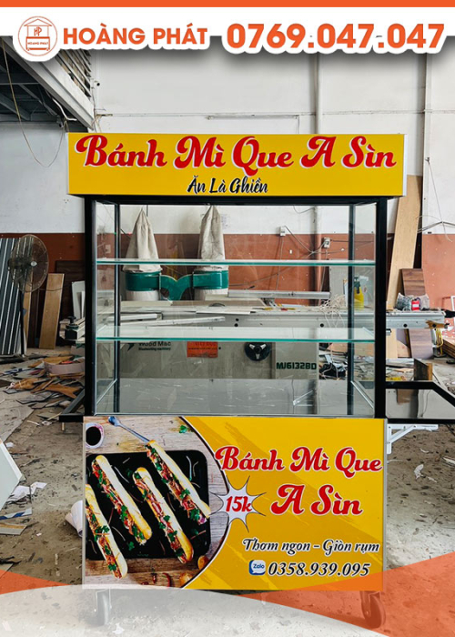 Xe bán bánh mỳ 1m2 x 60 XBM297