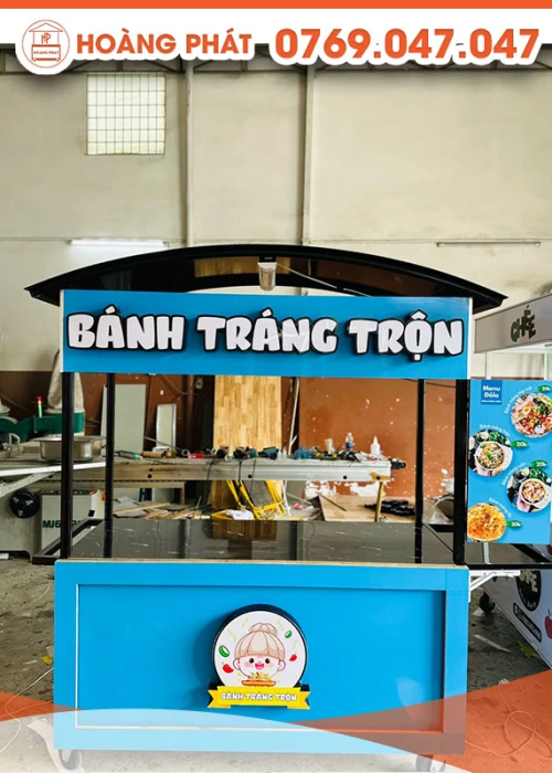 Xe bán bánh tráng trộn 1m4 x 60 x 2m XBH407