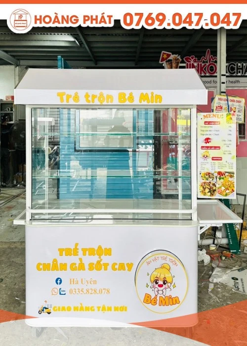 Xe tré trộn phong cách tối giản màu vàng trắng 1m4 x 60 x 2m XBH570