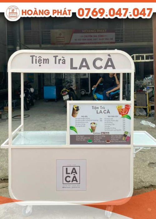 Xe bán trà kiểu Hàn Quốc 1m5 x 60 x 2m XBH471