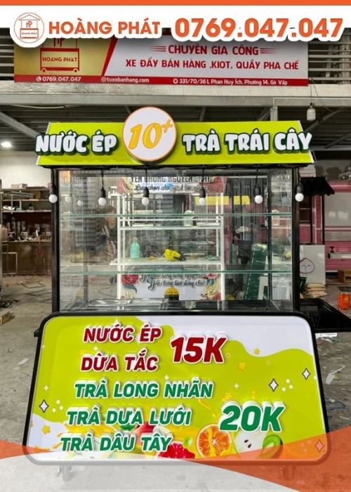 Xe bán đa dạng các loại trà tốt cho sức khỏe 1m4 x 60 x 2m XBH564