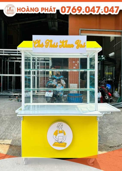 Xe bán chè Thái Khun Yai 1m2 x 60 x 2m XBH572