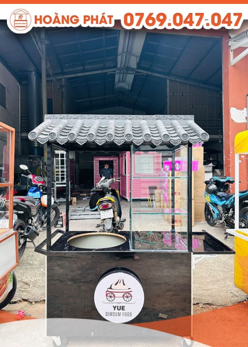 Xe bán hàng Dimsum 1m2 x 60 x 2m XBH403