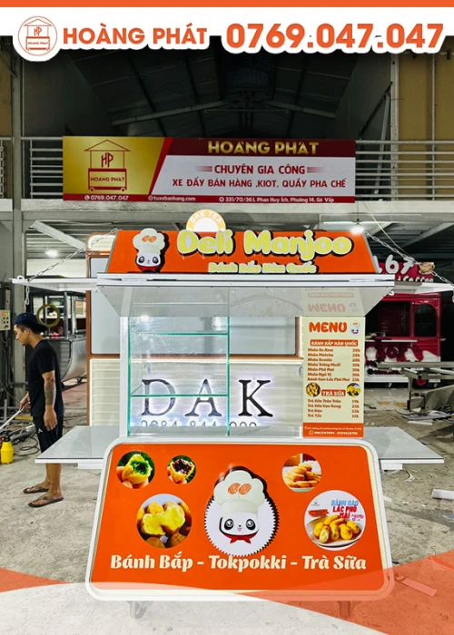 Xe bán bánh bắp 1m2 x 60 x 2m XBH328