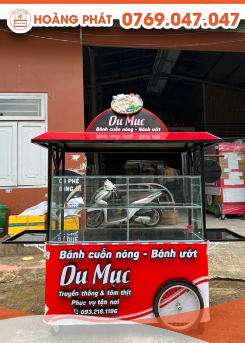 Xe bán bánh cuốn 1m5 x 60 x 2m XBH327