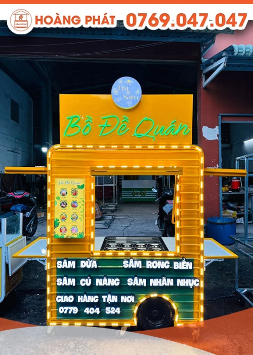 Xe bán hàng nước uống 1m6 x 60 x 2m XBH324