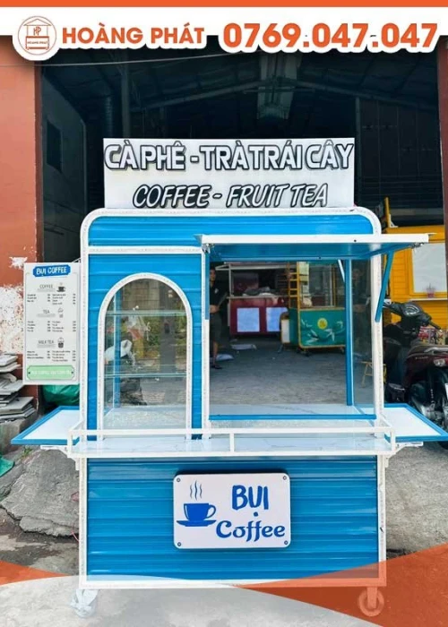 Xe cà phê và trà trái cây 1m6 x 60 x 2m XCF463