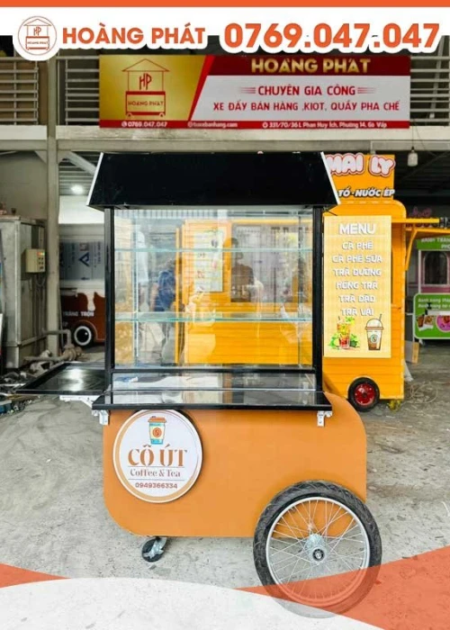 Xe cà phê và trà nhỏ gọn, tiện ích 1m2 x 60 x 2m XCF310