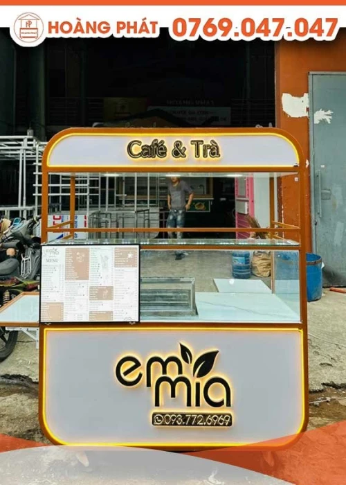Xe cà phê và trà 1m6 x 60 x 2m XCF467