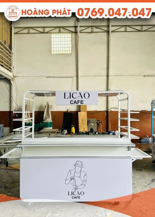Xe đẩy cà phê 1m8 x 60 x 2m XCF423