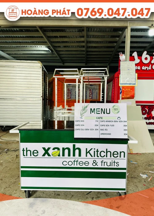 Xe cà phê 1m2 x 60 x 2m XCF321