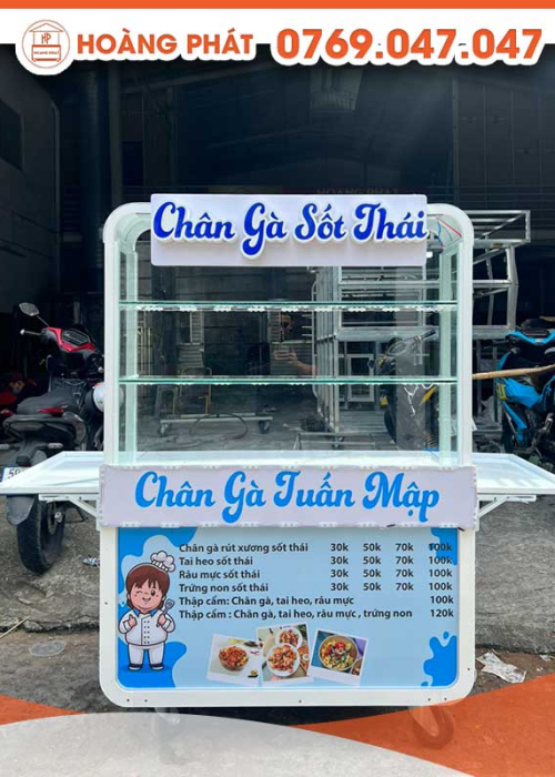 Xe bán chân gà sốt 1m2 x 60 XBH340