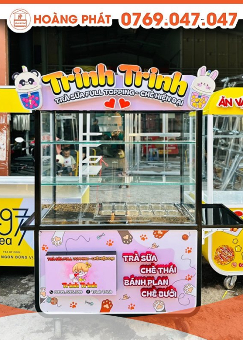 Xe trà sữa, chè thái, chè hiện điện 1m2 x 60 x 2m XTS553