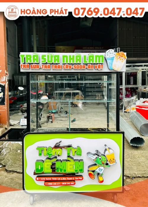 Xe trà sữa 1m2 x 60 x 2m XTS382