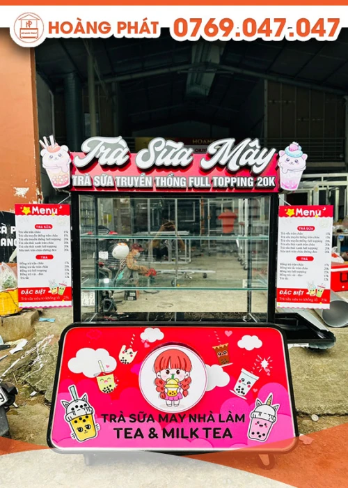 Xe trà sữa 1m2 x 60 x 2m XTS384