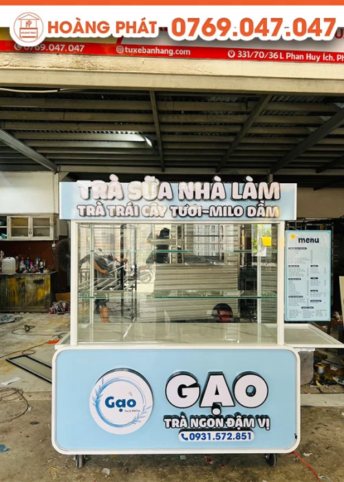 Xe bán trà sữa 1m4 x 60 XTS367