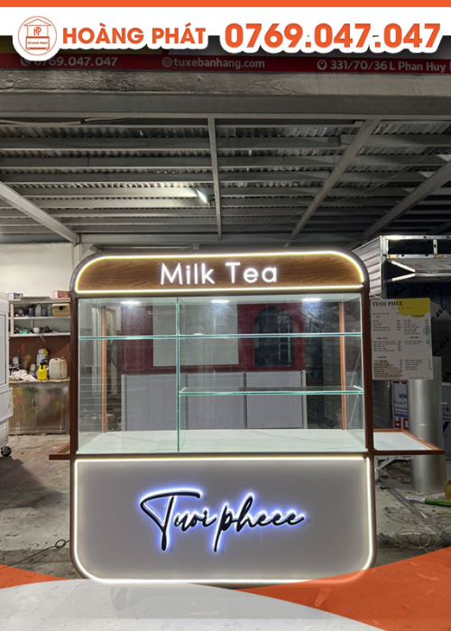 Xe trà sữa 1m6 x 60 x 2m XTS476