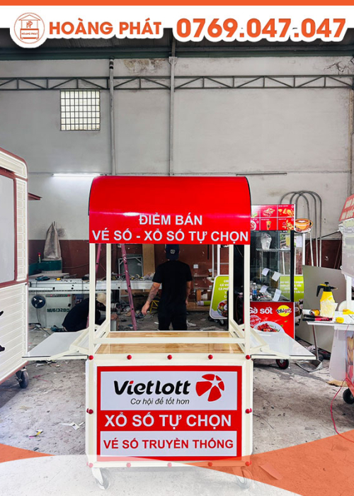 Xe bán số Vietlot 1m x 60 x 2m XBH316