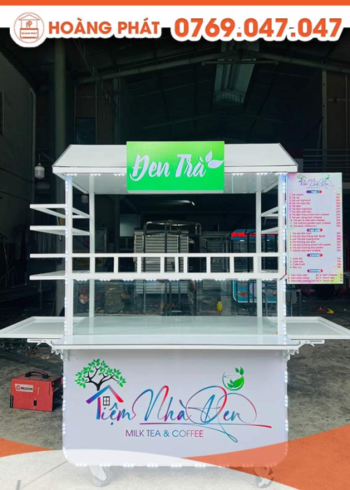 Xe Trà Sữa Cà Phê trắng 1m2 x 60 x 2m XTS272