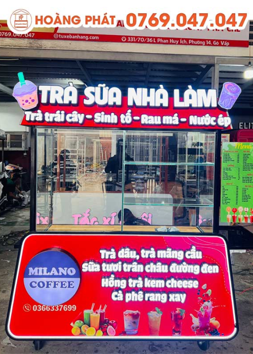 Xe Trà Sữa 1m-1m8 x 60 x 2m XTS10