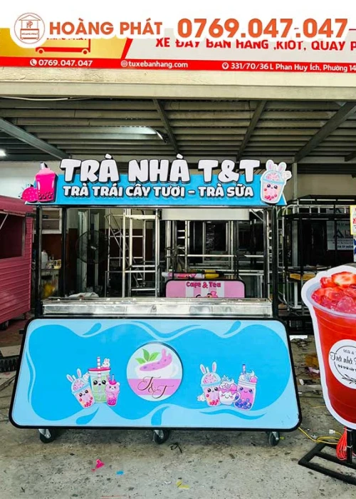 Xe Trà Trái Cây, Trà Sữa 1m-1m8 x 60 x 2m XTS09