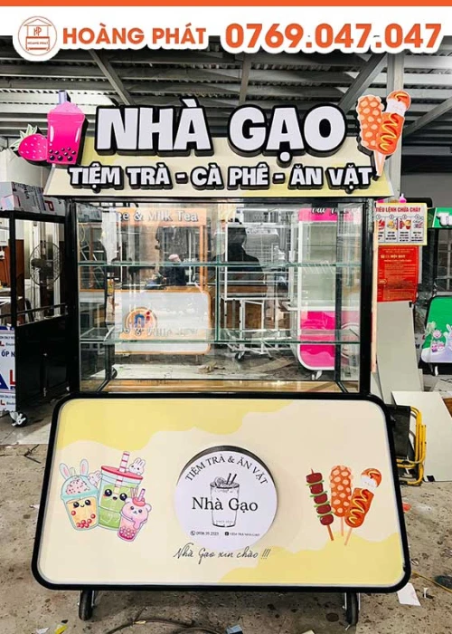 Xe Trà Sữa, Cà Phê 1m-1m8 x 60 x 2m XTS01 