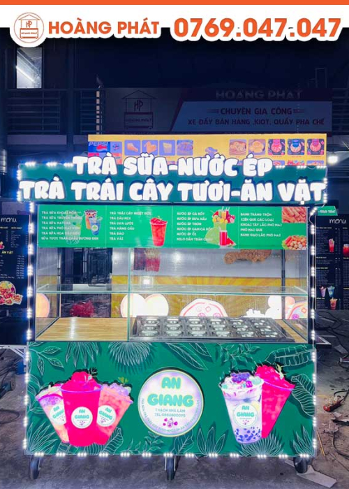 Xe Nước Ép, Ăn Vặt 1m-1m8 x 60 x 2m XTS35