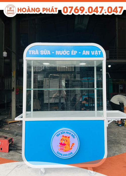 Xe Trà Sữa 1m2 x 60 x 2m xanh dương XTS277