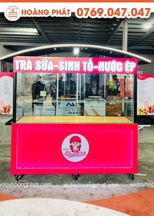 Xe trà sữa, sinh tố nước ép 1m-1m8 x 60 x 2m XTS58