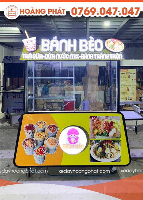 Xe Bánh Bèo Trà Sữa 1m-1m8 x 60 x 2m X56