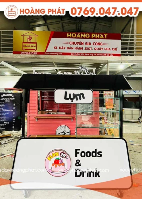 Xe Bán Hàng 1m-1m8 x 60 x 2m XBH67
