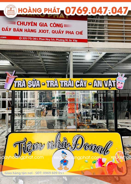 Xe Trà Sữa 1m-1m8 x 60 x 2m XBH73